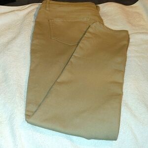 NWOT Faded Glory Straight leg Button/Zip Tan Pant Size 14